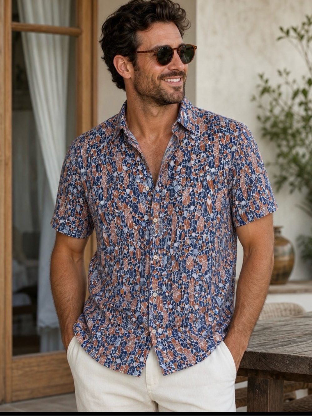 BLOW OUT SALE! Men's Short-Sleeve Casual Button-Down Shirt